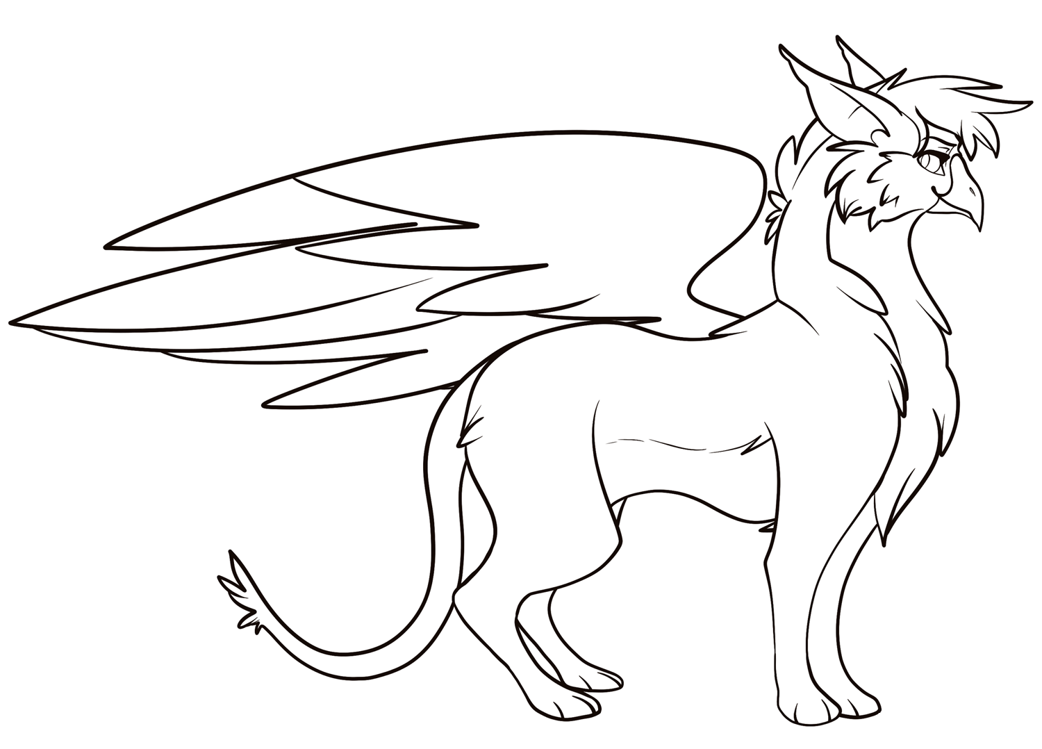 Beautiful Griffin Coloring Page Free Printable Coloring Pages For Kids