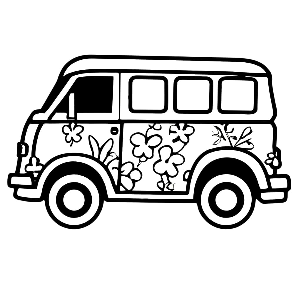 Beautiful Van Coloring Page Download Print Or Color Online For Free