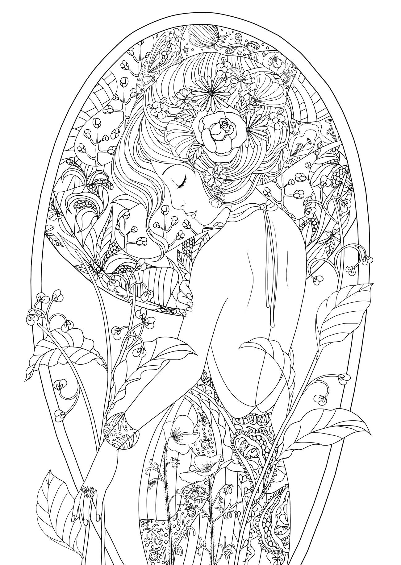 Beautiful Woman Coloring Pages At GetDrawings Free Download