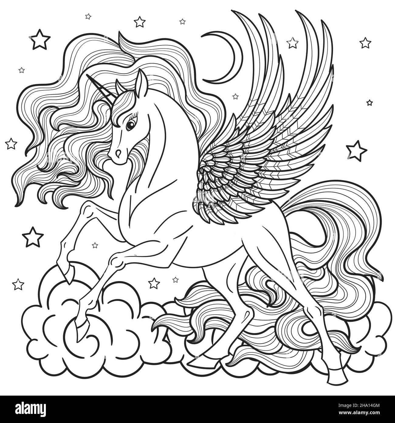 Pegacorn Coloring Pages