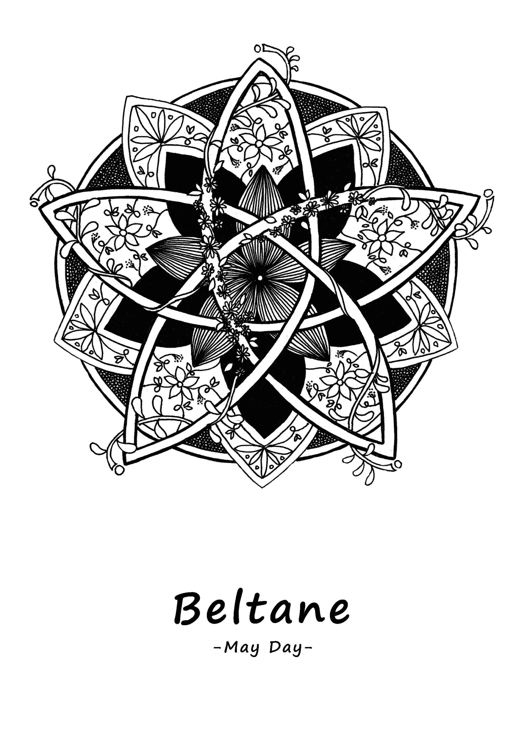 Beltane Coloring Page Coloring Pages