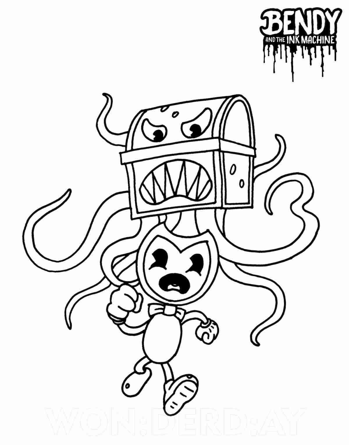 Bendy Coloring Page