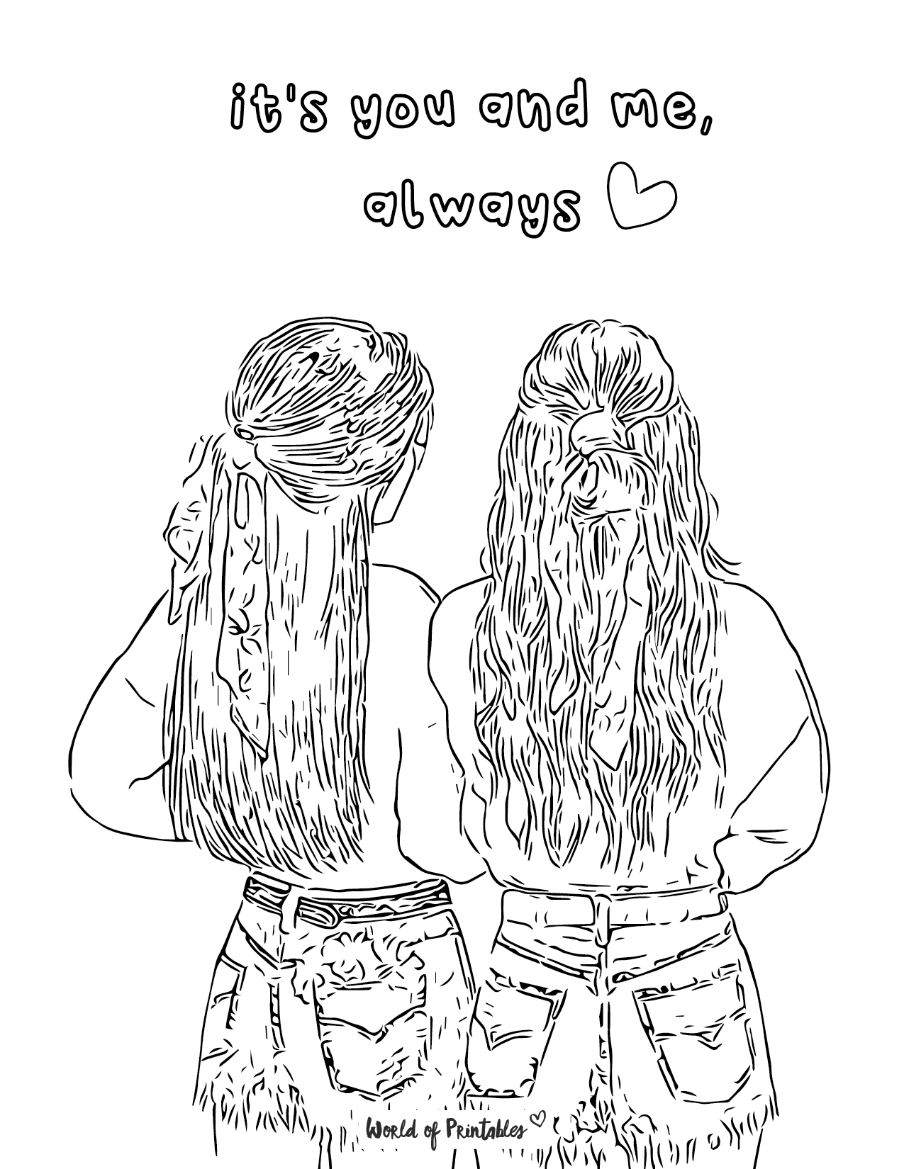 Best Friends Coloring Pages