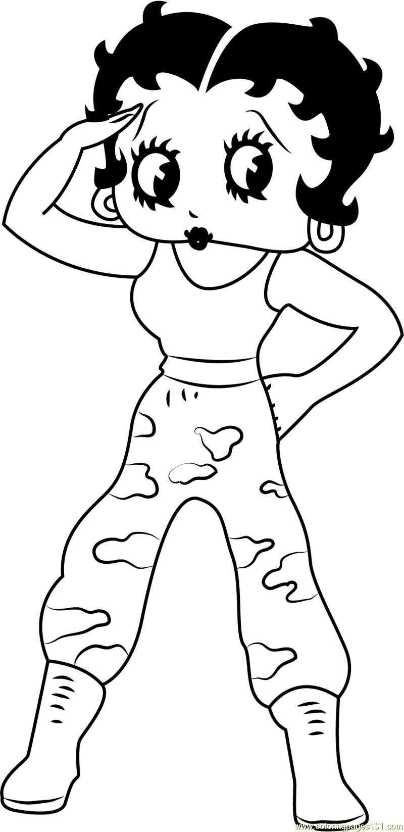 Betty Boop Coloring Pages Book Moon Adult Kleuren Kidsdrawing Sitting Colouring Sheets Angel