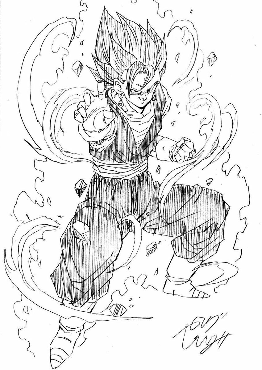 Bezitakunfans Gogeta Vegito Dragon Ball Z Coloring Pages Vegetto DBM By Slangh On DeviantArt