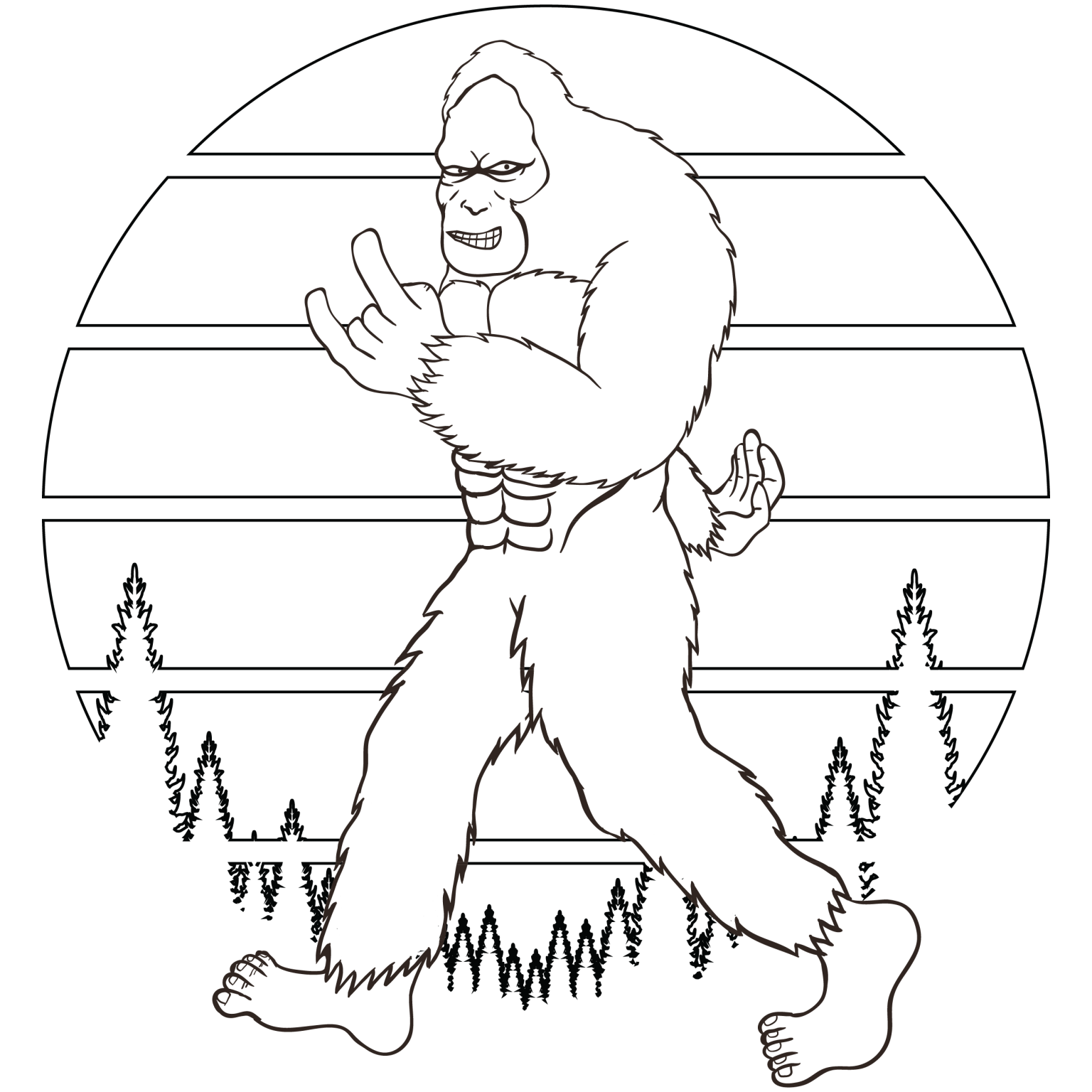 Bigfoot Coloring Page Growing Up In Santa Cruz