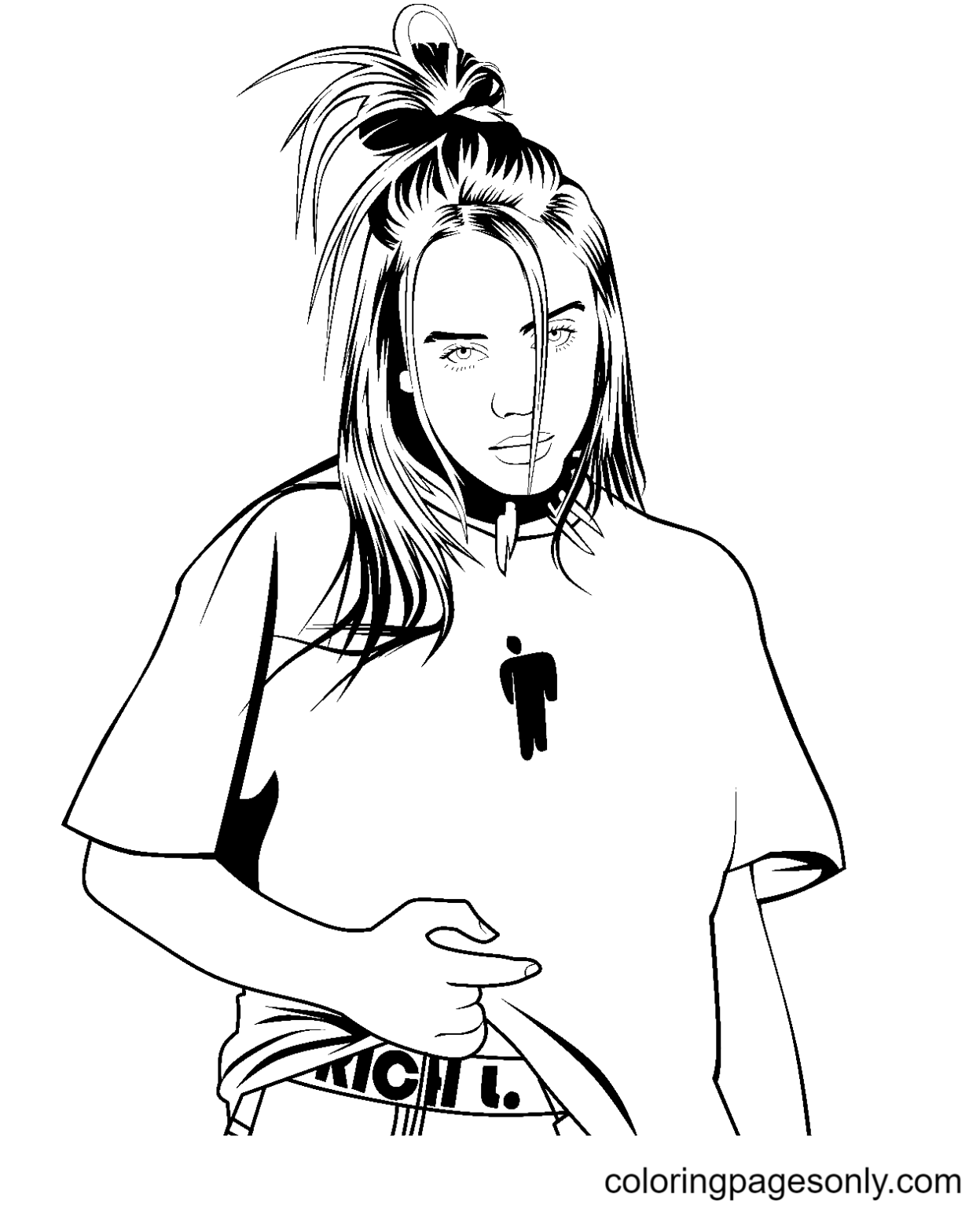 Billie Eilish Coloring Pages Printable For Free Download