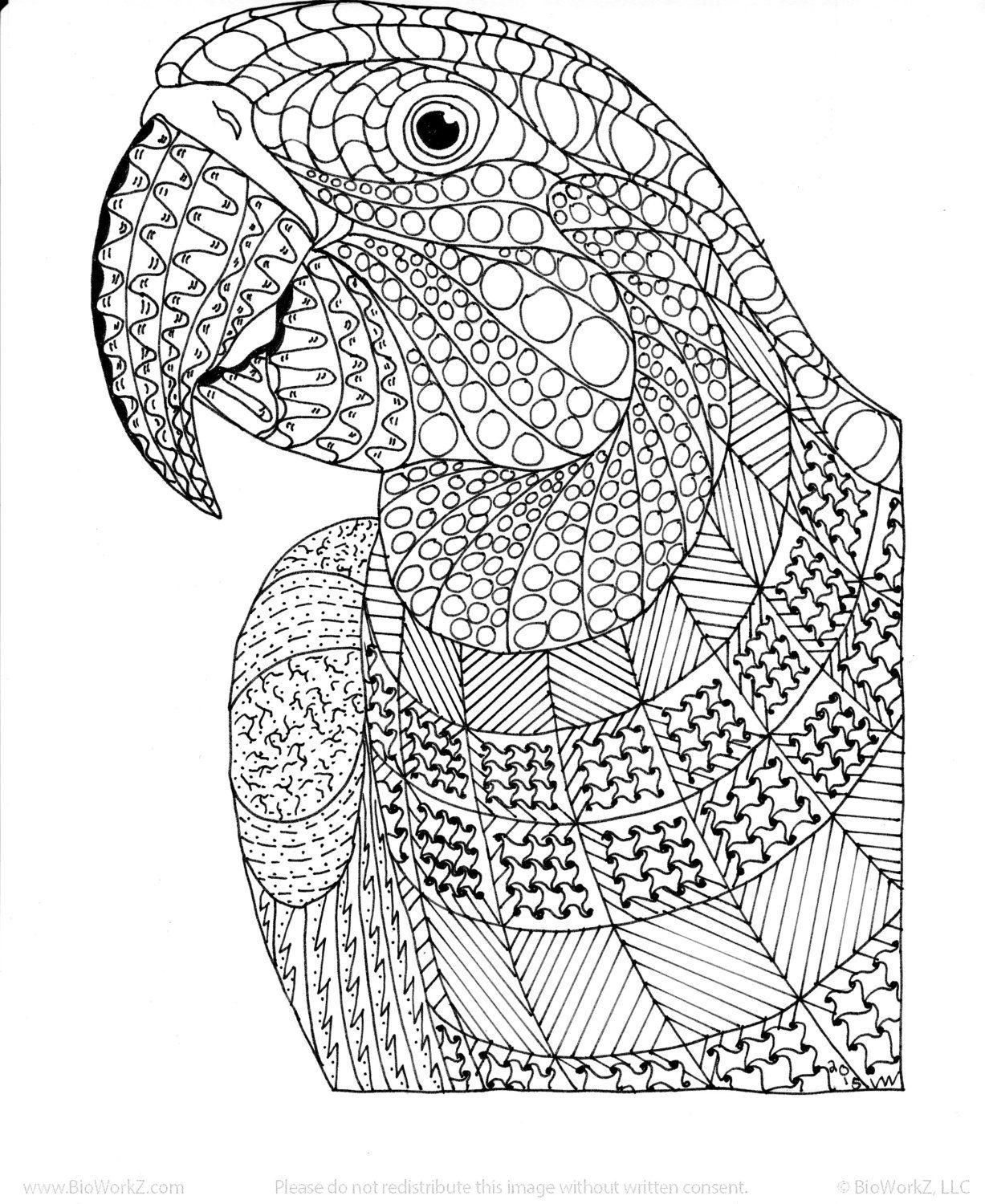 Hard Bird Coloring Pages