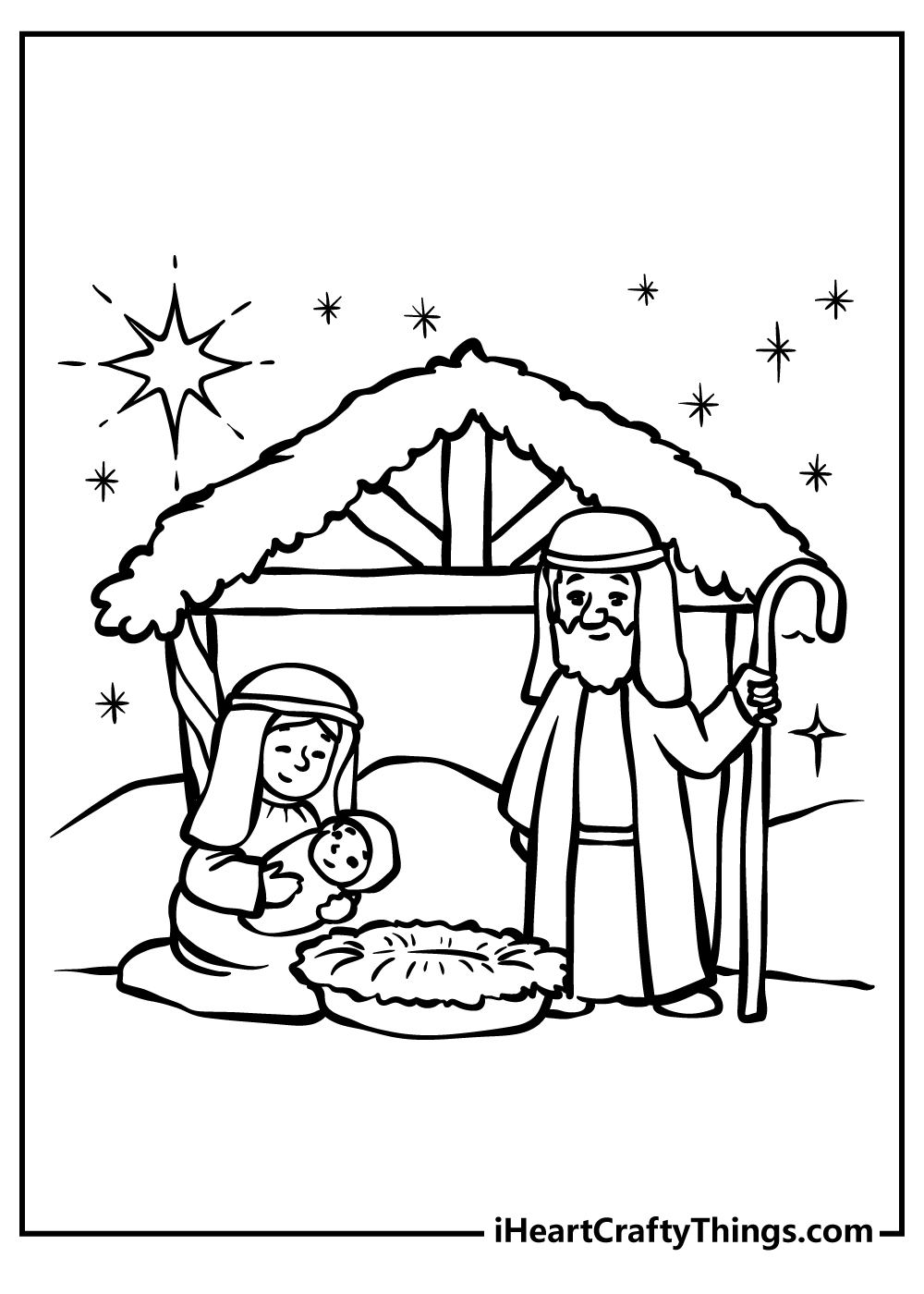 Birth Of Jesus Coloring Pages