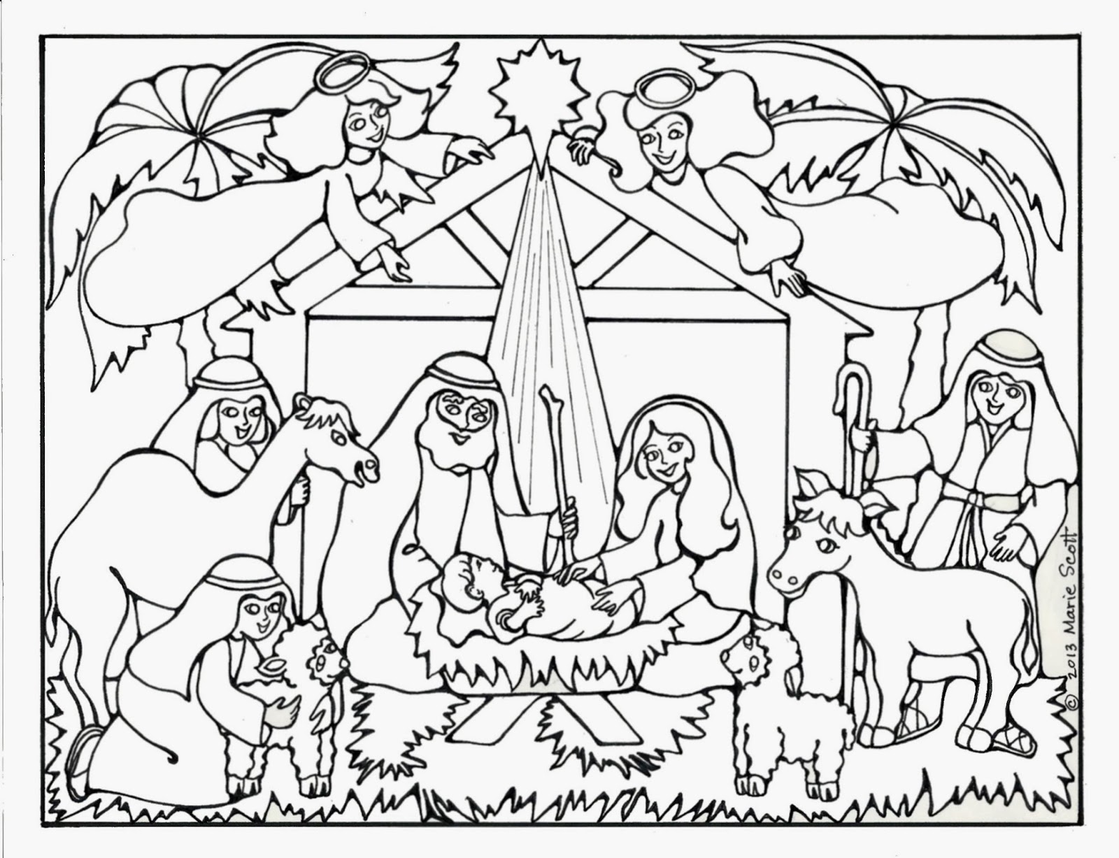 Birth Of Jesus Coloring Page At GetDrawings Free Download