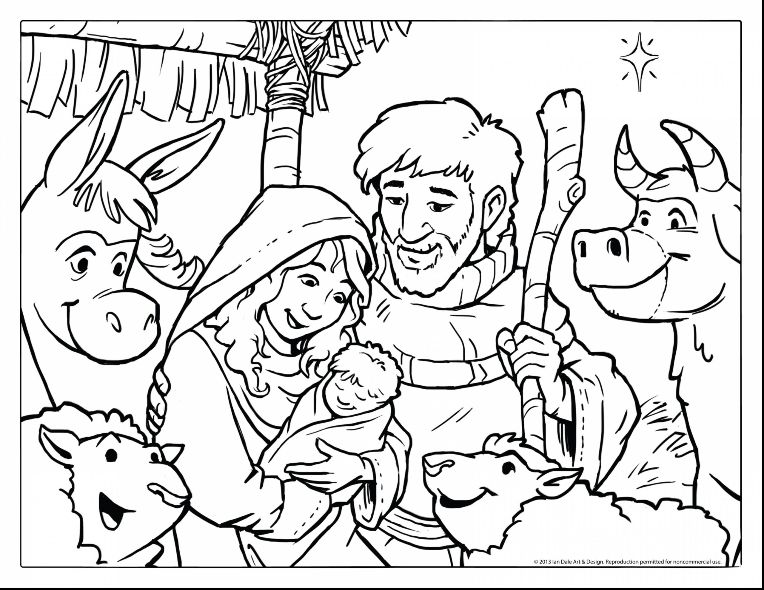 Birth Of Jesus Coloring Page Free Free Printable Templates