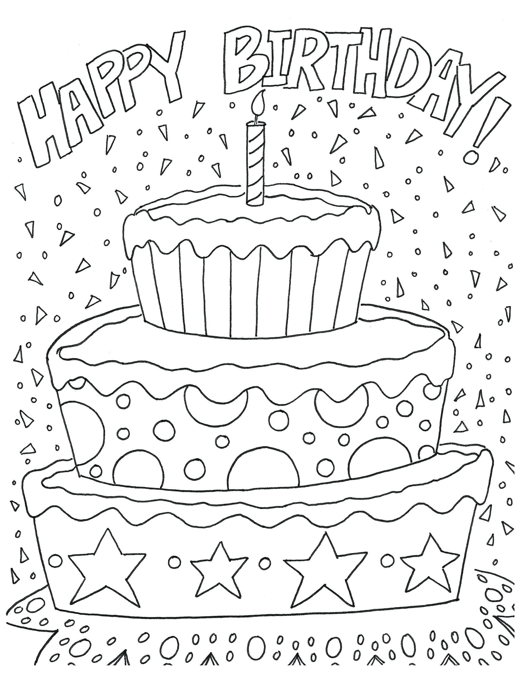 Birthday Coloring Pages For Adults At GetColorings Free Printable Colorings Pages To Print