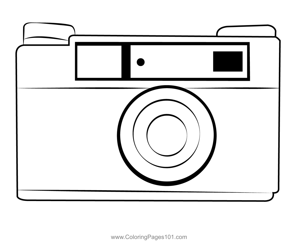 Black Camera Coloring Page For Kids Free Cameras Printable Coloring Pages Online For Kids