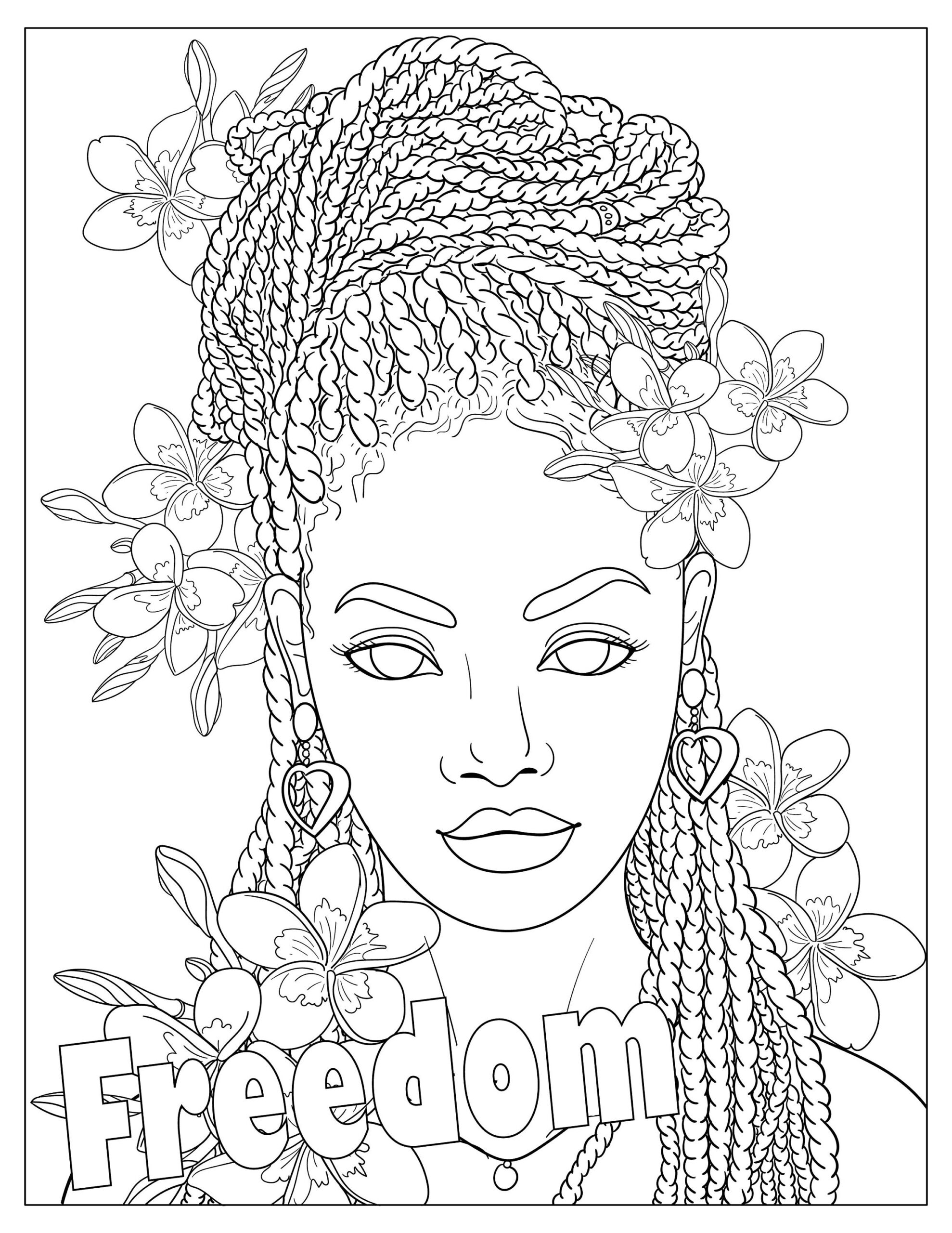 Black Girl Coloring Pages 7 Coloring Pages Printable Etsy UK