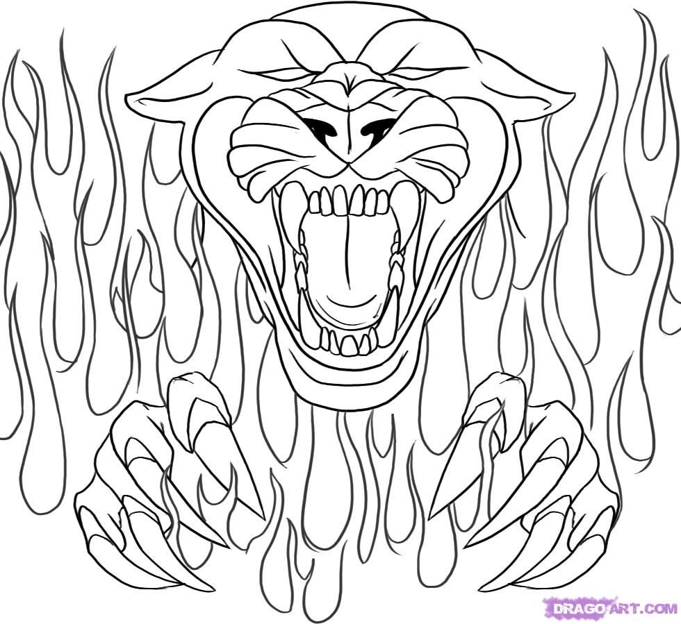 Black Panther Coloring Page Coloring Home