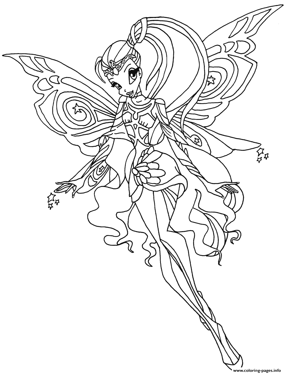 Bloomix Stella Winx Club Coloring Page Printable