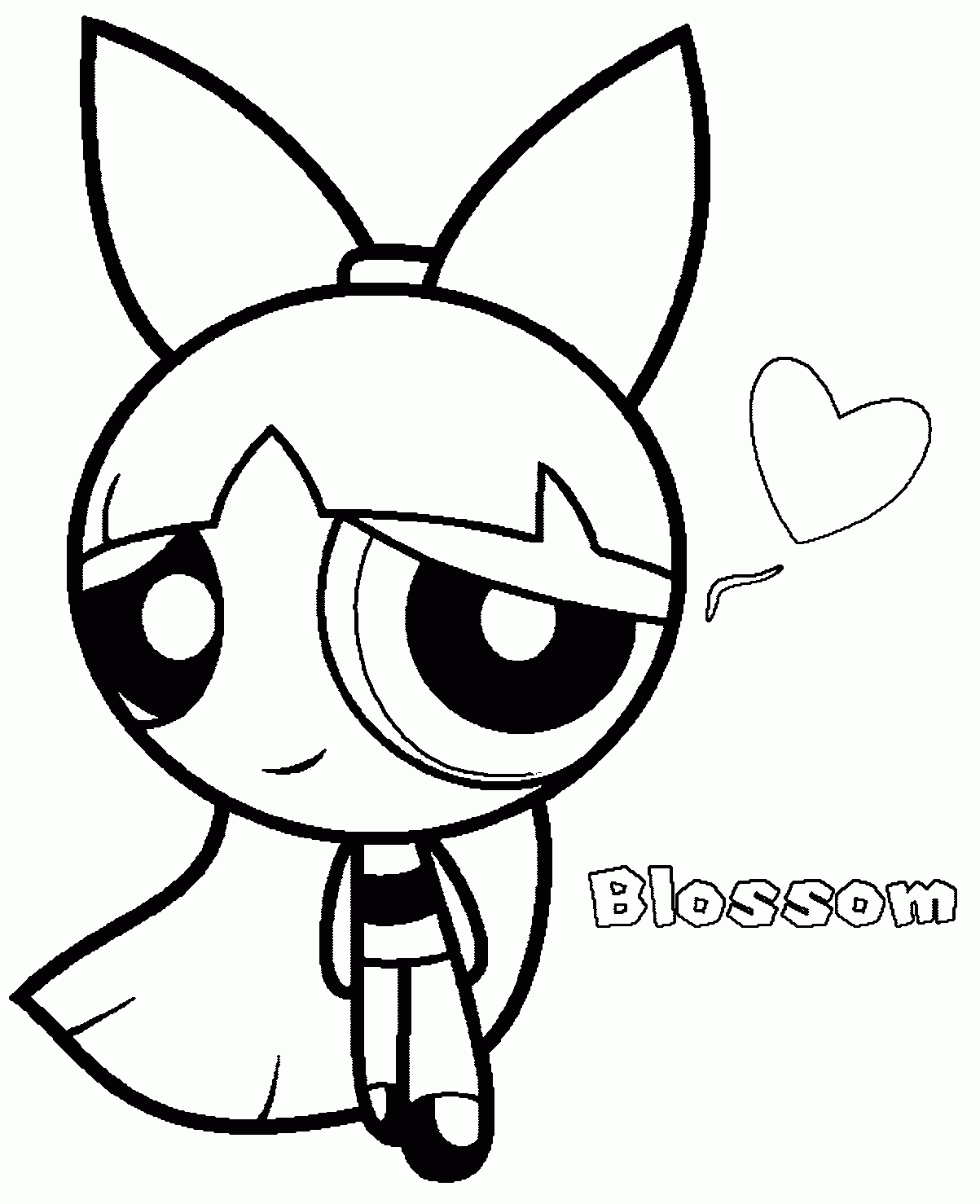 Blossom Powerpuff Girls Coloring Pages