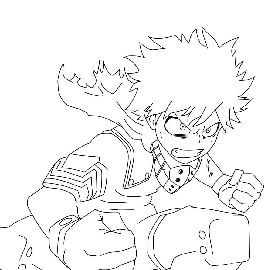 Bnha Deku Coloring Pages Coloring Pages