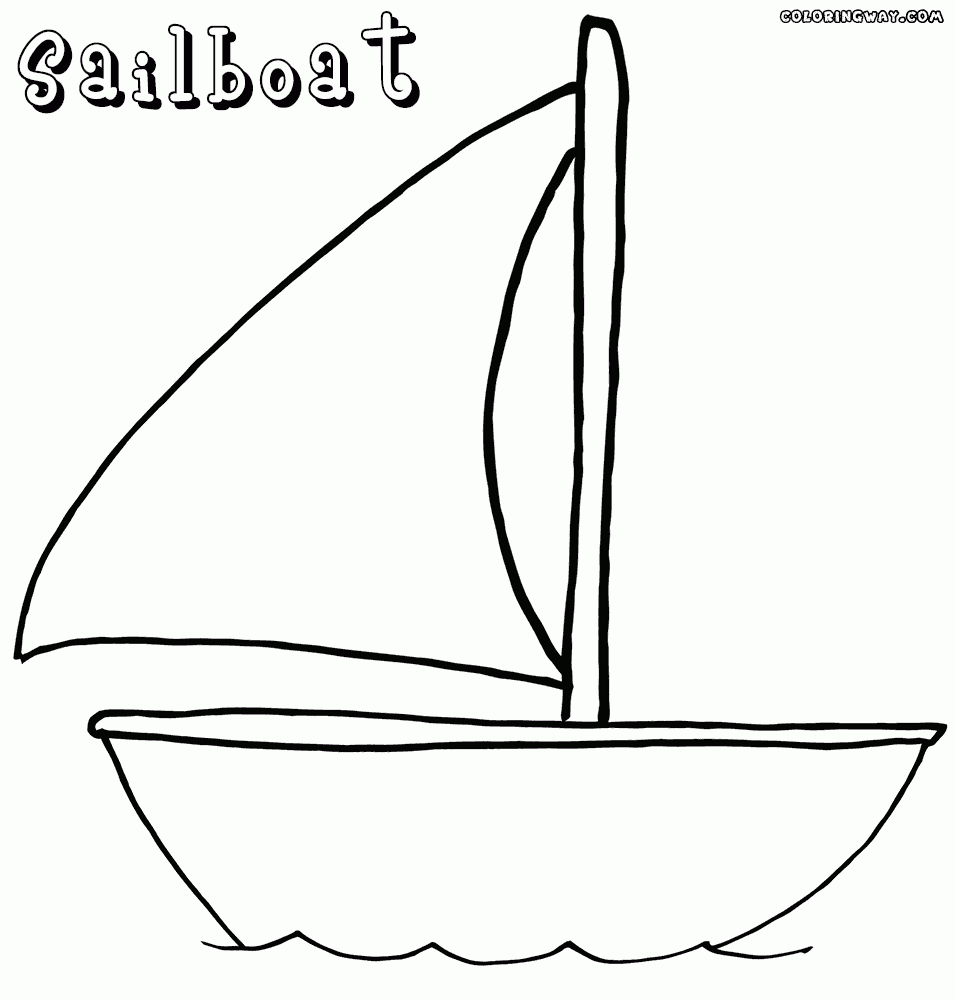 Coloring Page Boat