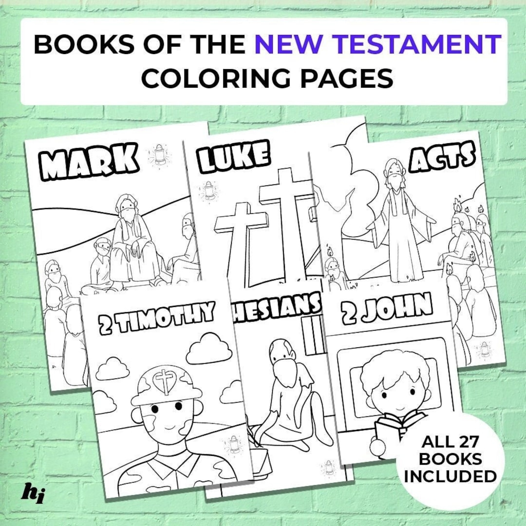Books Of The New Testament Coloring Pages Sunday School Bible Coloring Pages Christian Coloring
