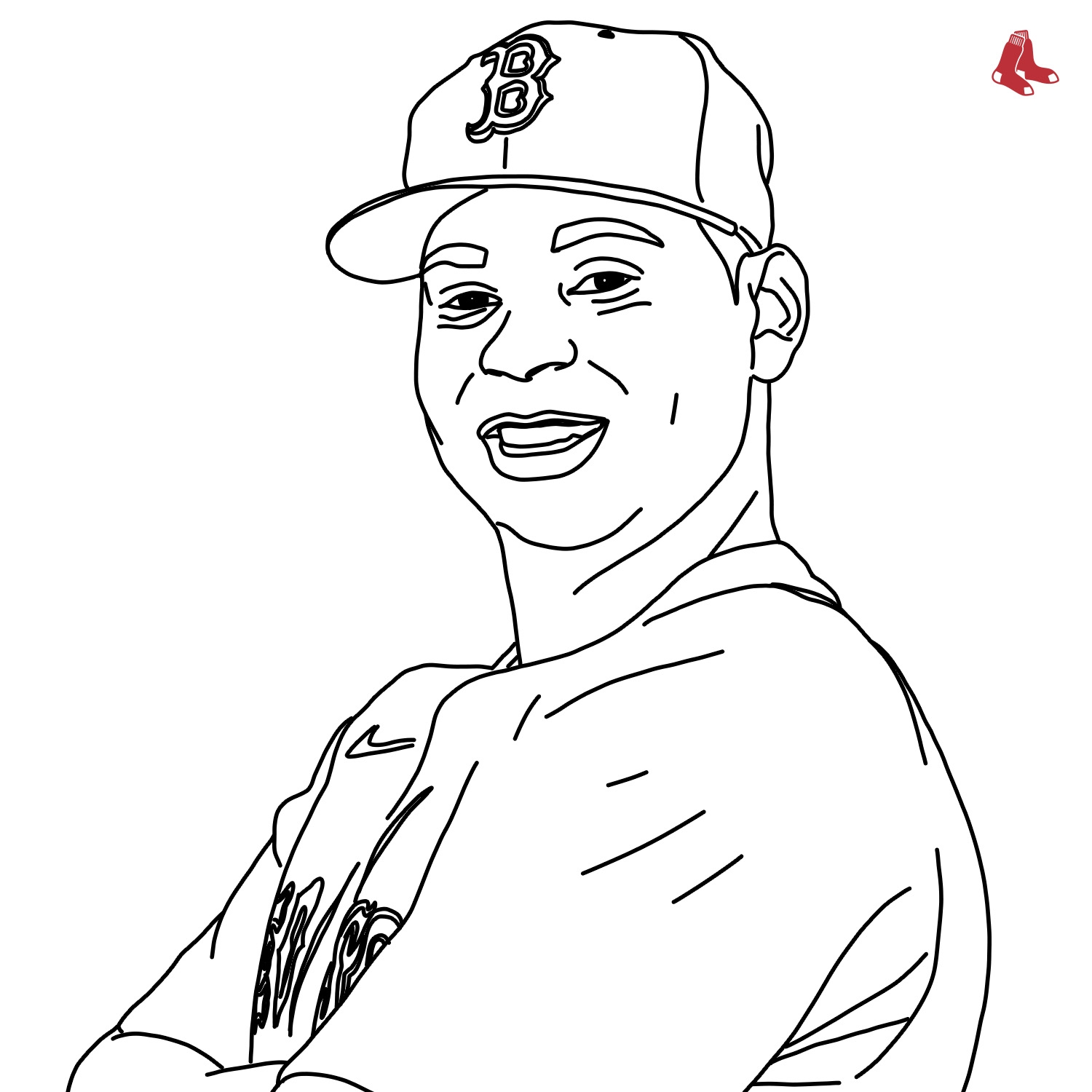 Boston Red Sox Coloring Pages Coloring Nation