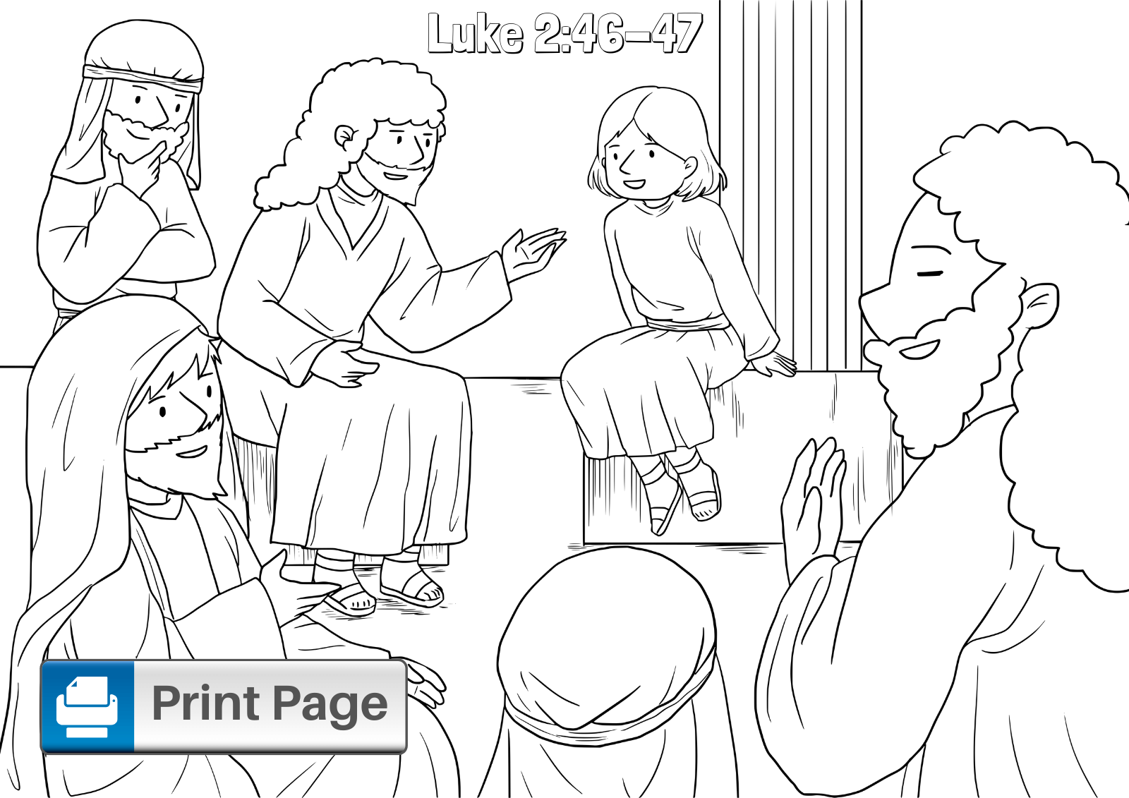 Boy Jesus In The Temple Coloring Pages For Kids ConnectUS