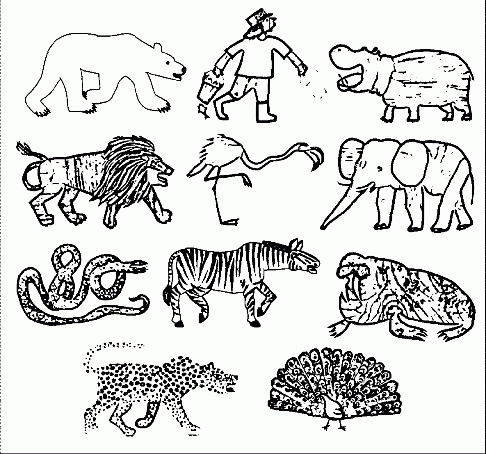Brown Bear Coloring Page Eric Carle Coloring Home