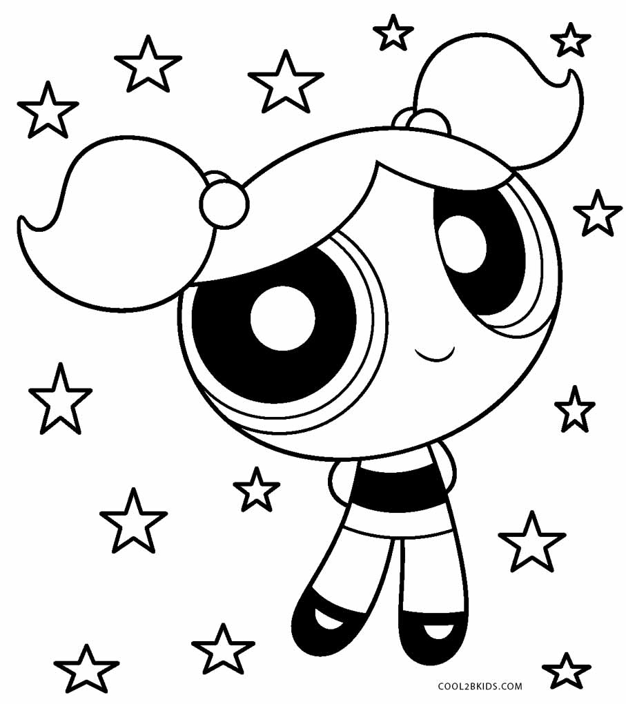 Bubbles Powerpuff Girls Coloring Pages