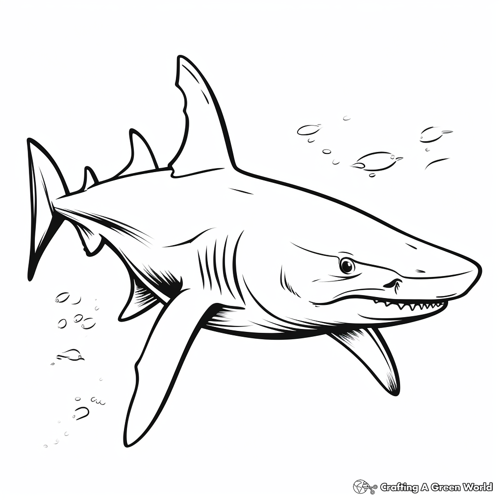 Bull Shark Coloring Pages Free Printable