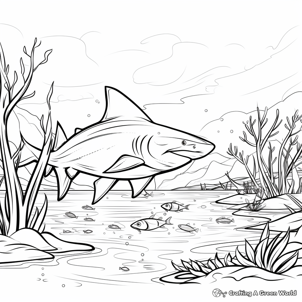 Bull Shark Coloring Pages Free Printable