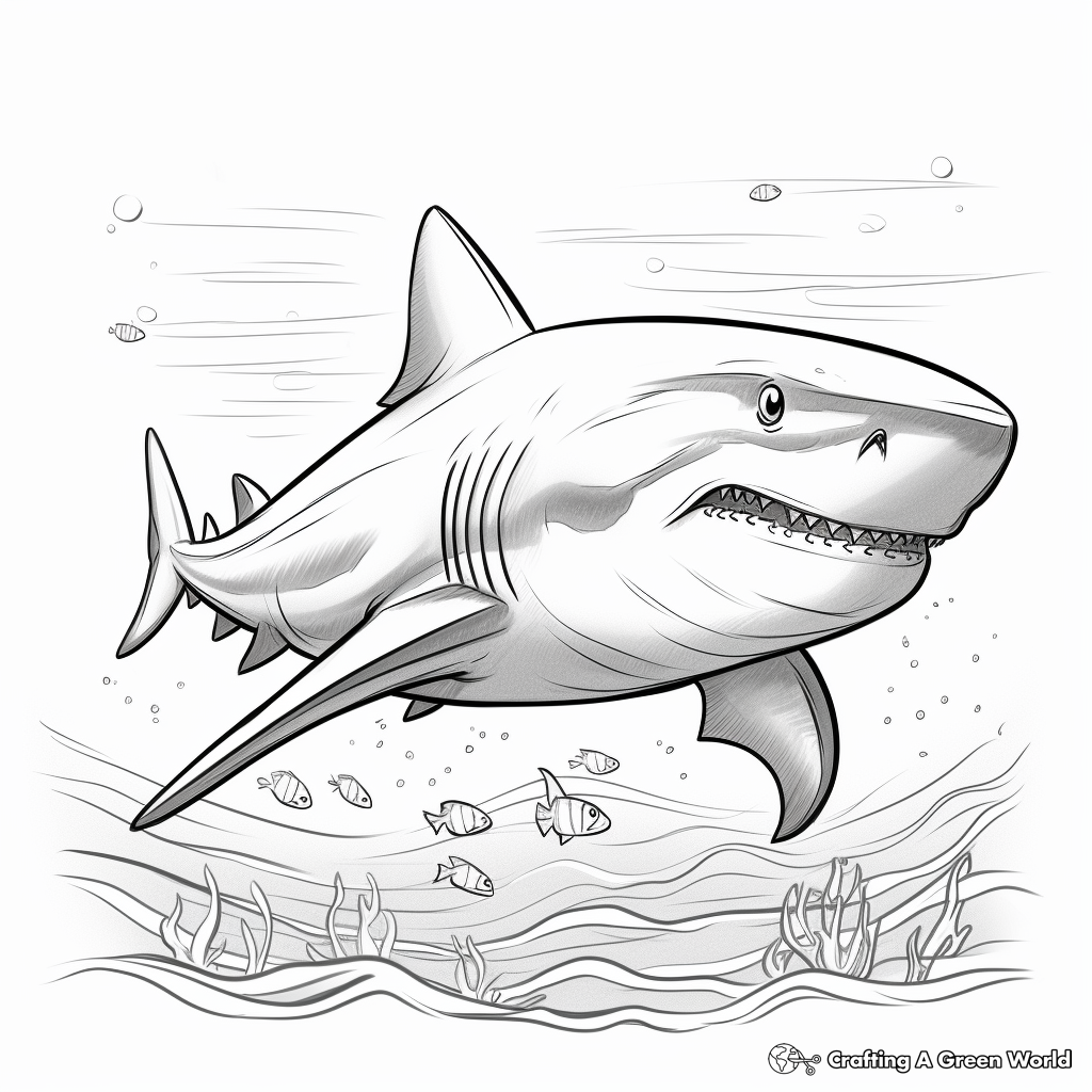 Bull Shark Coloring Pages Free Printable