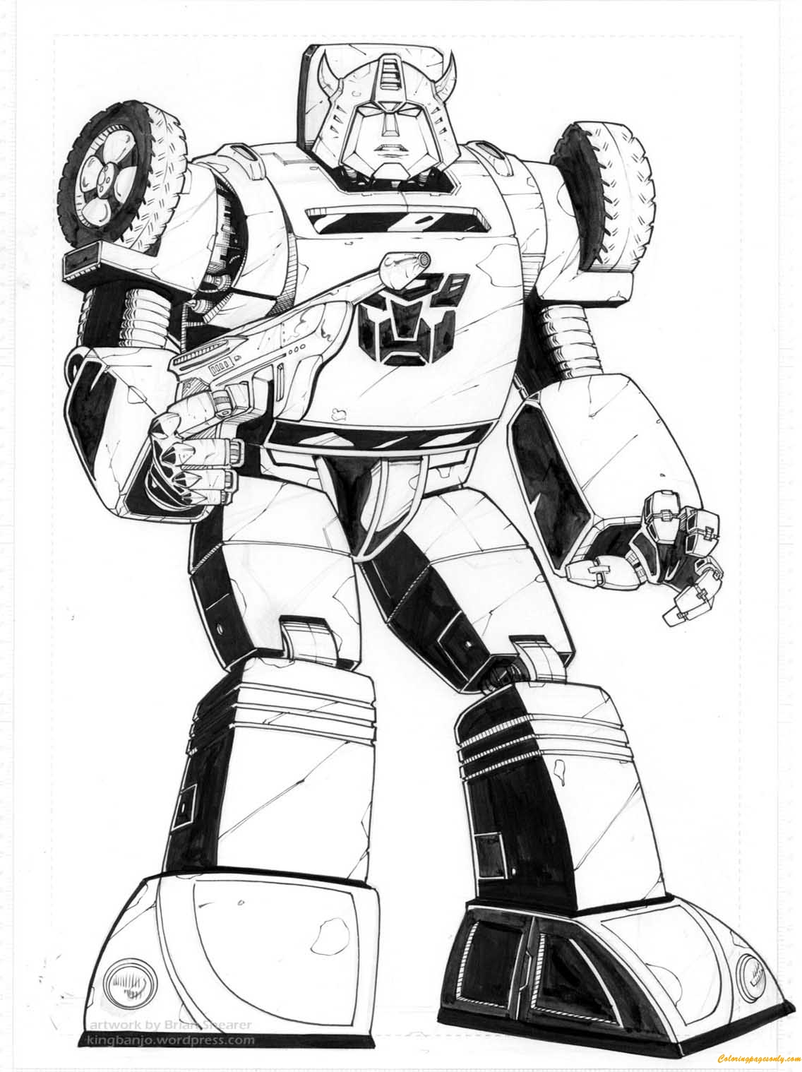 Bumblebee Transformer Coloring Page