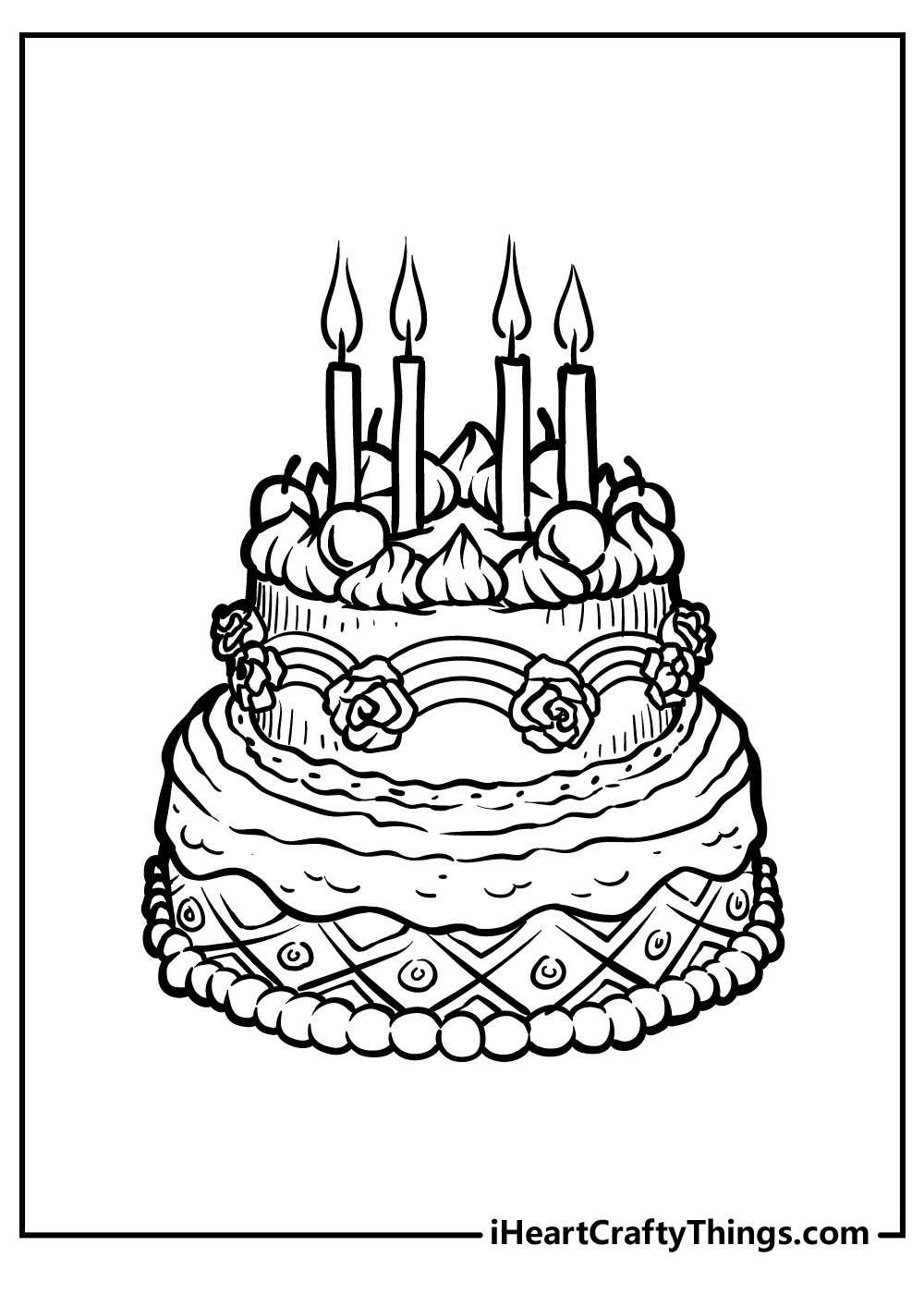 Cake Coloring Pages Updated 2021