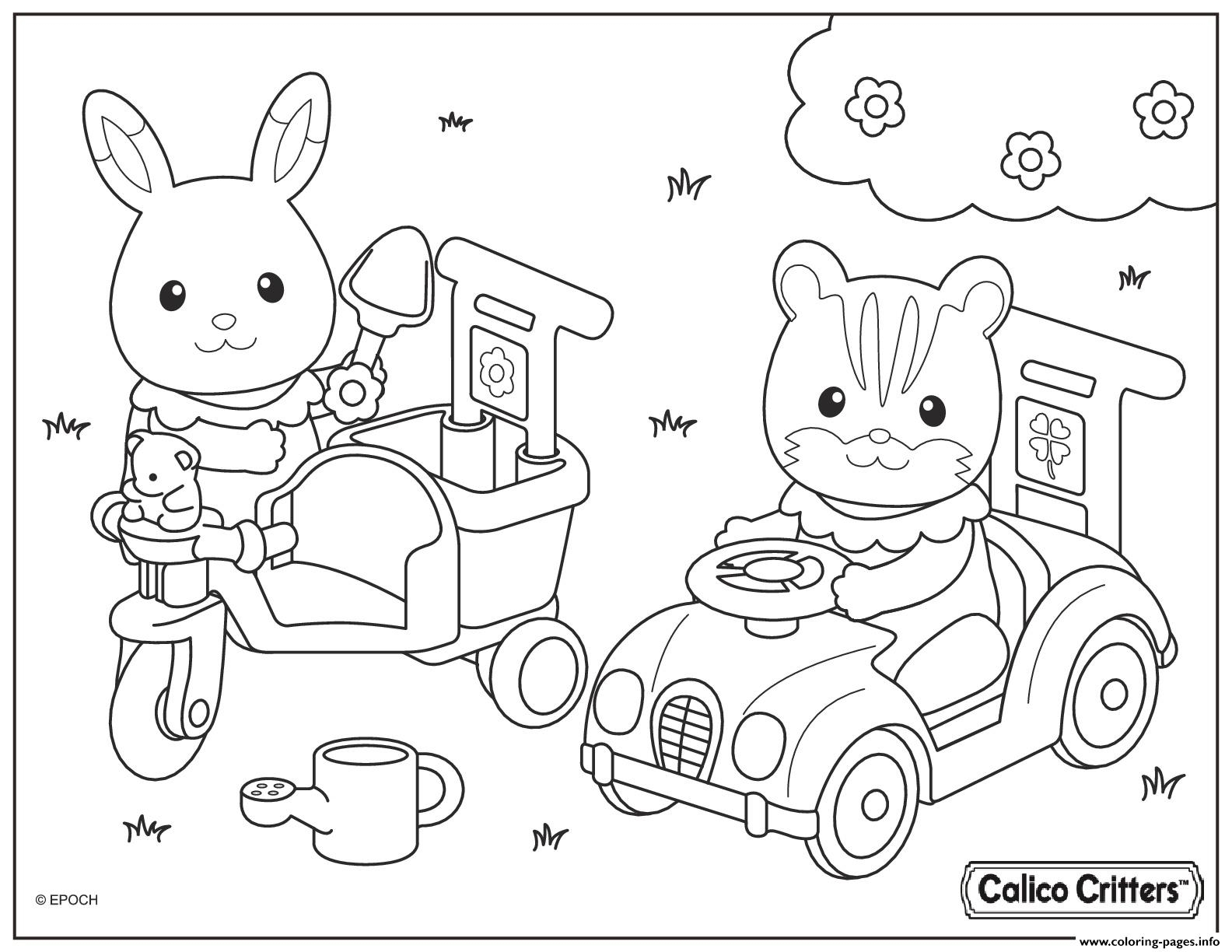 Calico Critter Coloring Pages