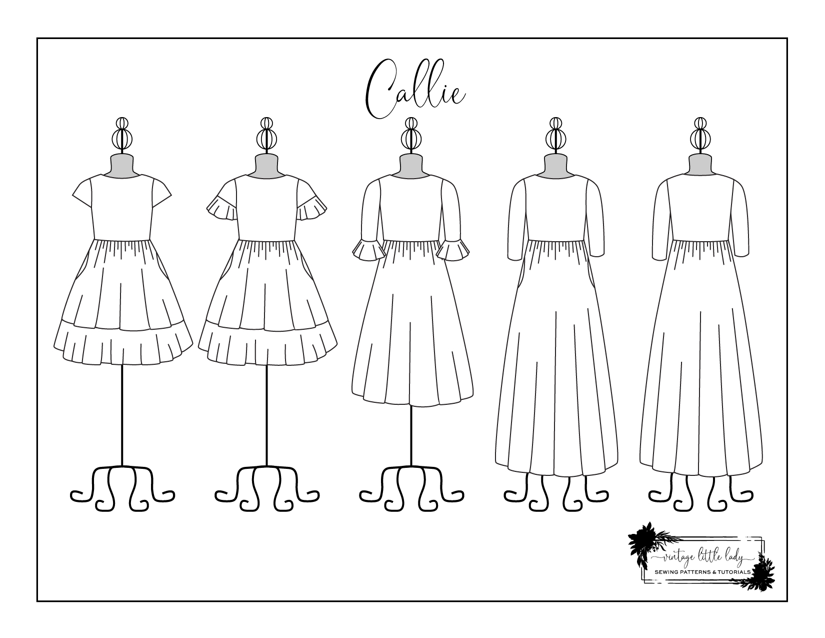 Callie FREE Coloring Page Vintage Little Lady