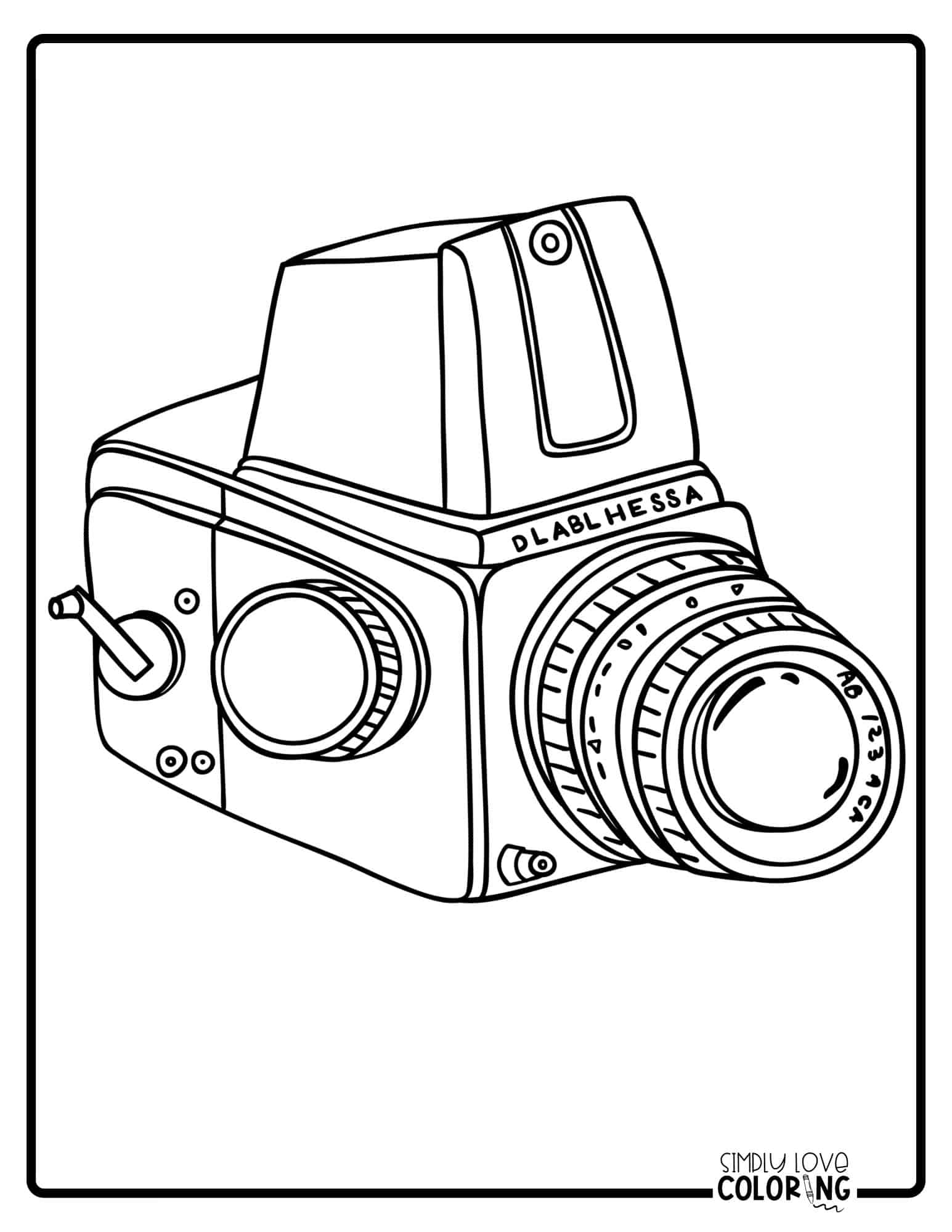 Camera Coloring Pages Free PDF Printables Simply Love Coloring