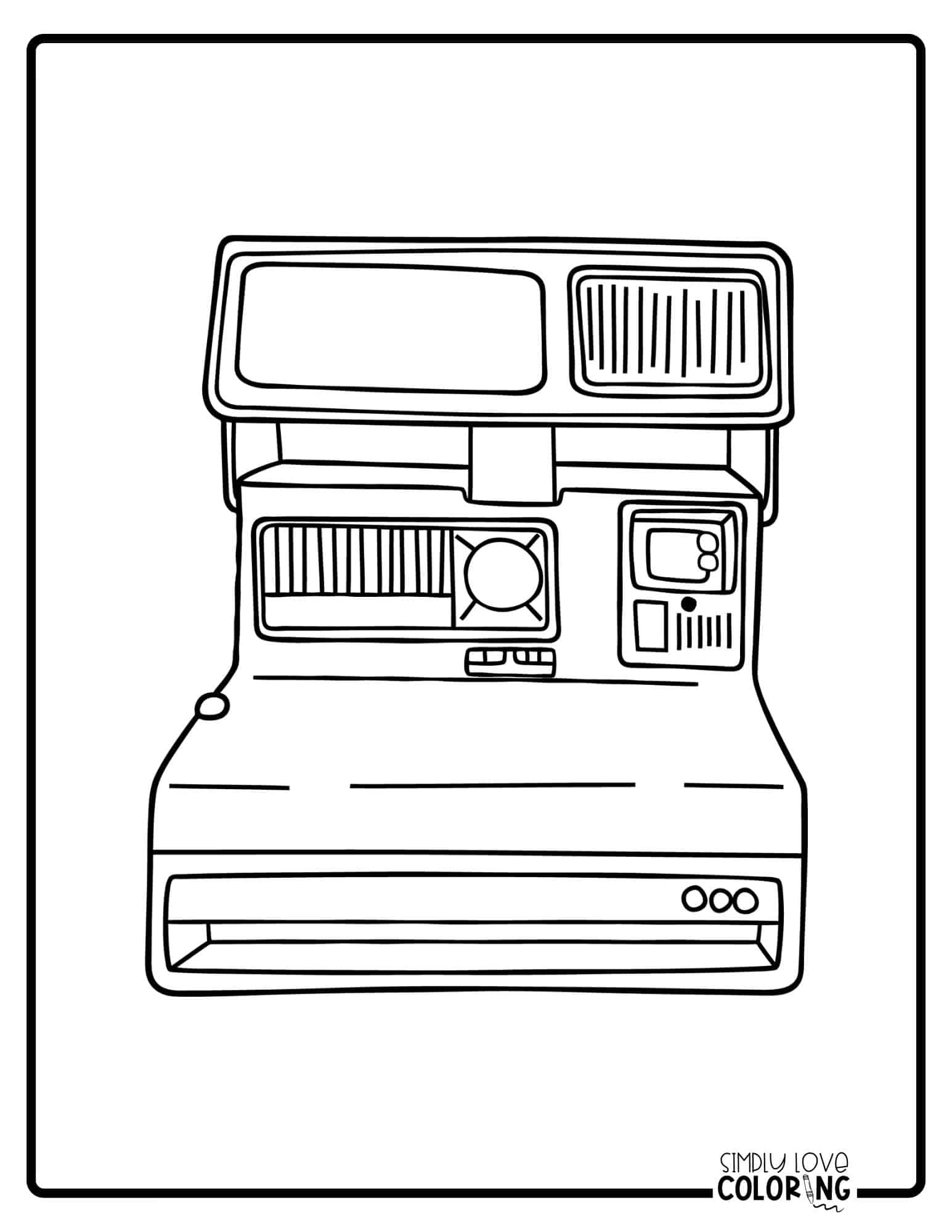 Camera Coloring Pages Free PDF Printables Simply Love Coloring