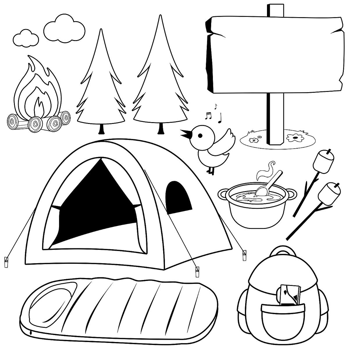 Camping Coloring Pages For Families Fun Free Printable Coloring Pages Of Camping The Great