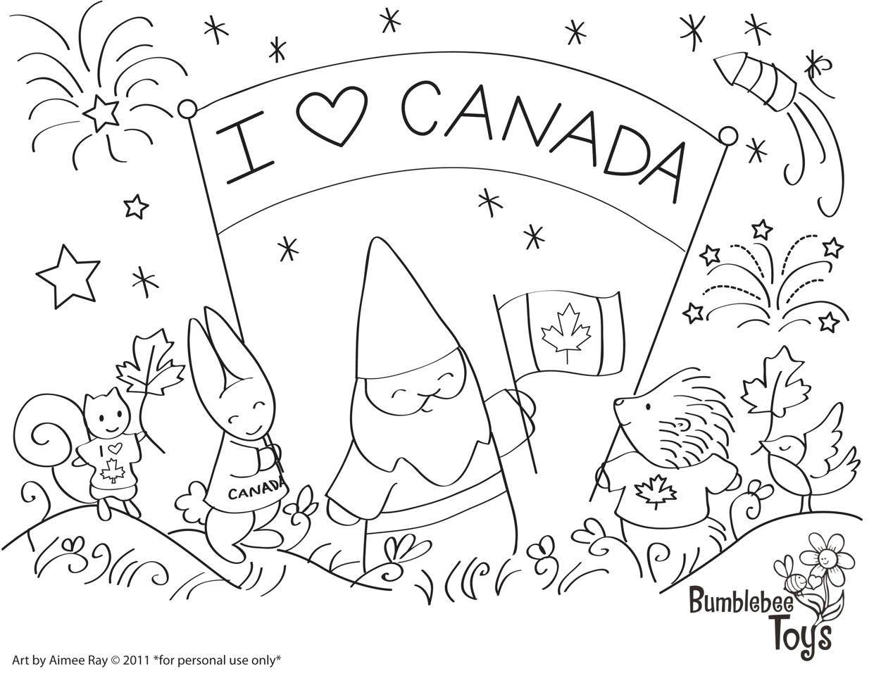 Canada Day Coloring Kids