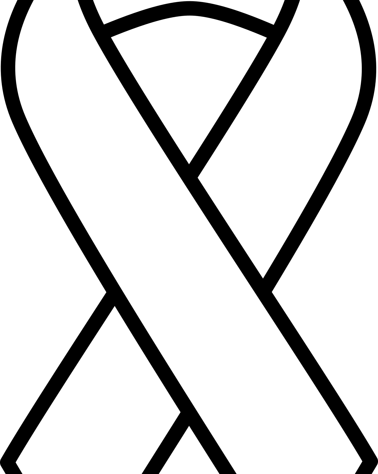 Cancer Ribbon Coloring Page