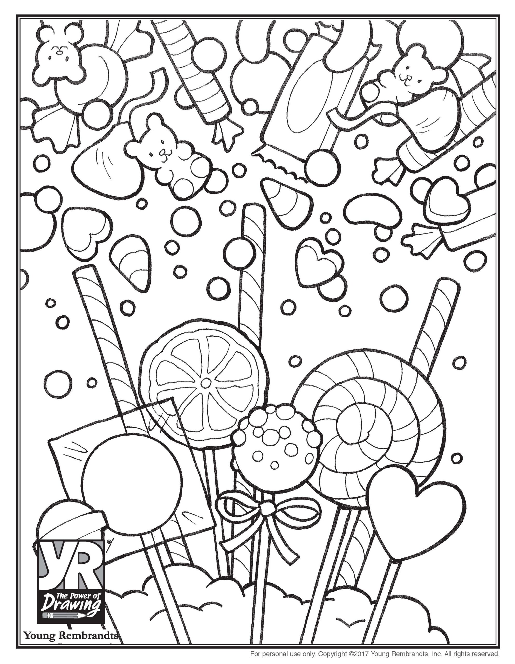Candy Coloring Page Young Rembrandts Shop Coloring Home