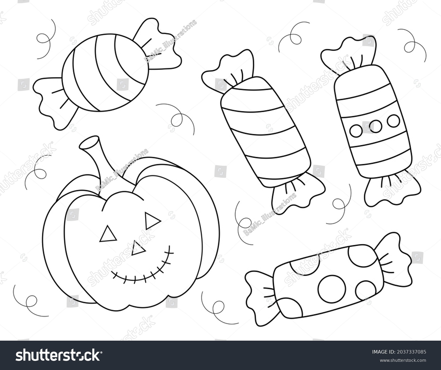 Halloween Coloring Pages Candy