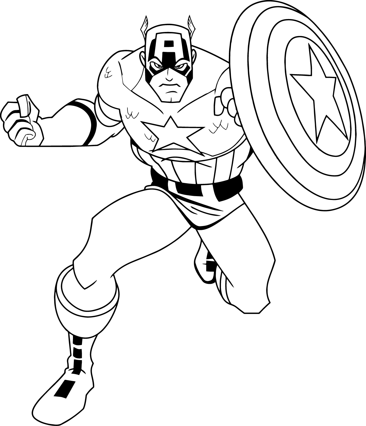 Free Captain America Coloring Pages