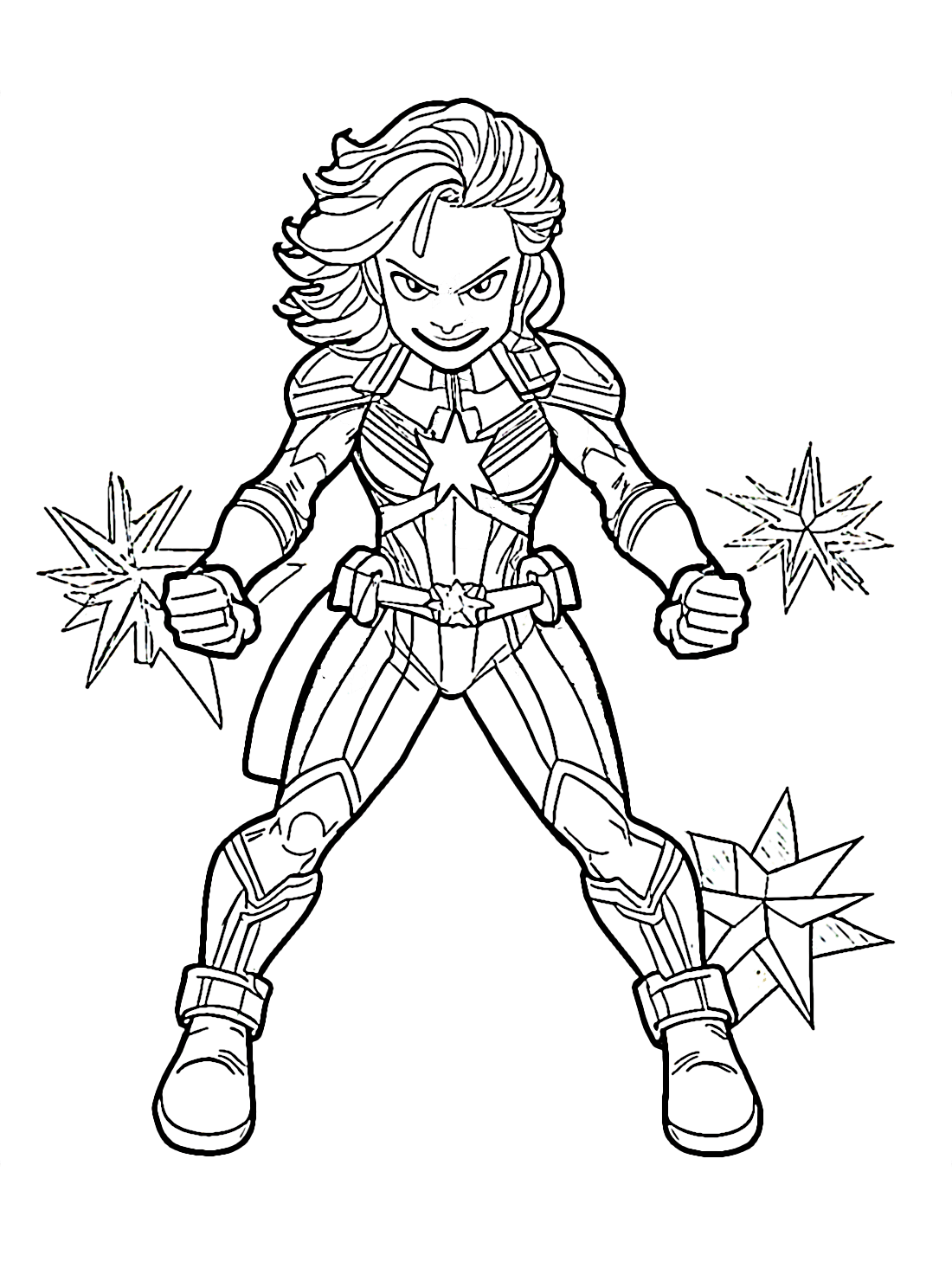Captain Marvel Movie Coloring Online Free