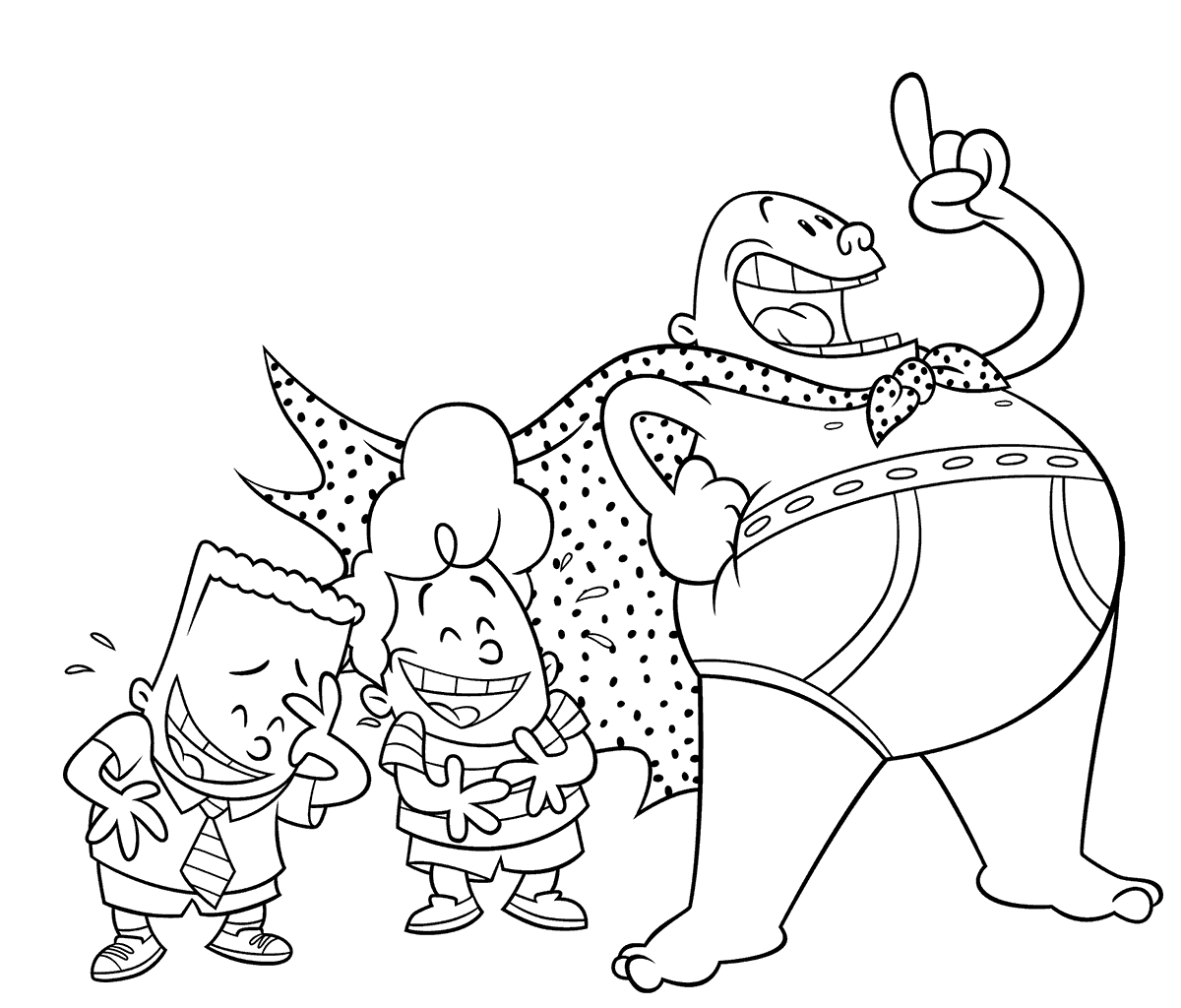 Captain Underpants Coloring Pages Free