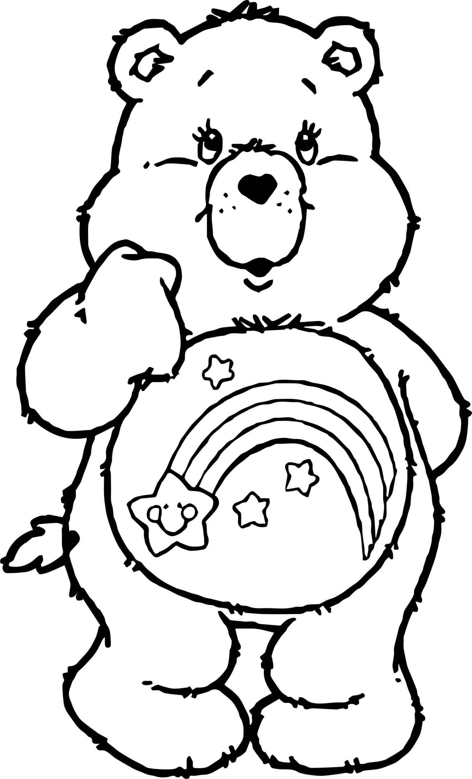 Care Bears Think Coloring Page Wecoloringpage