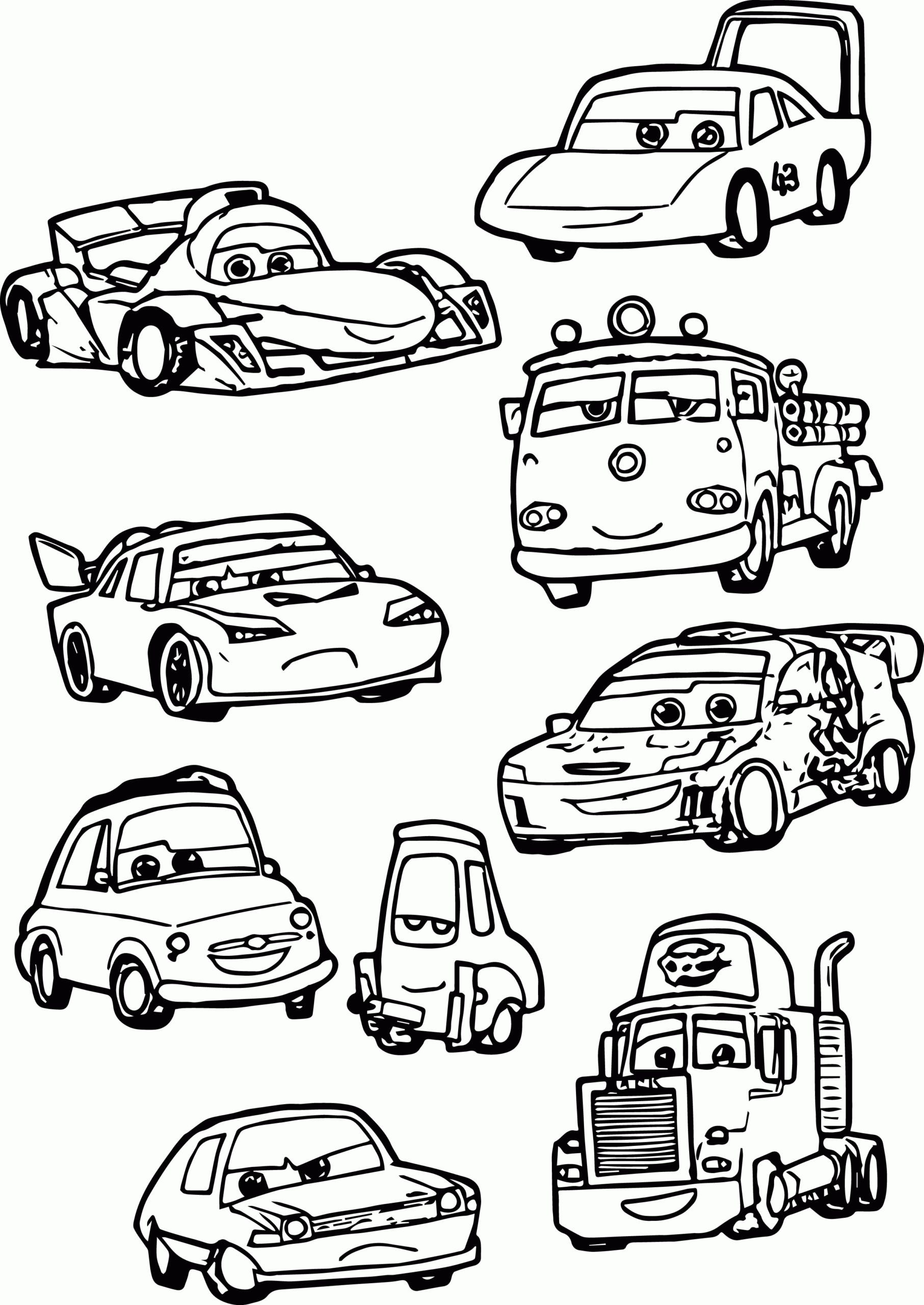 Cars Coloring Sheets Printable