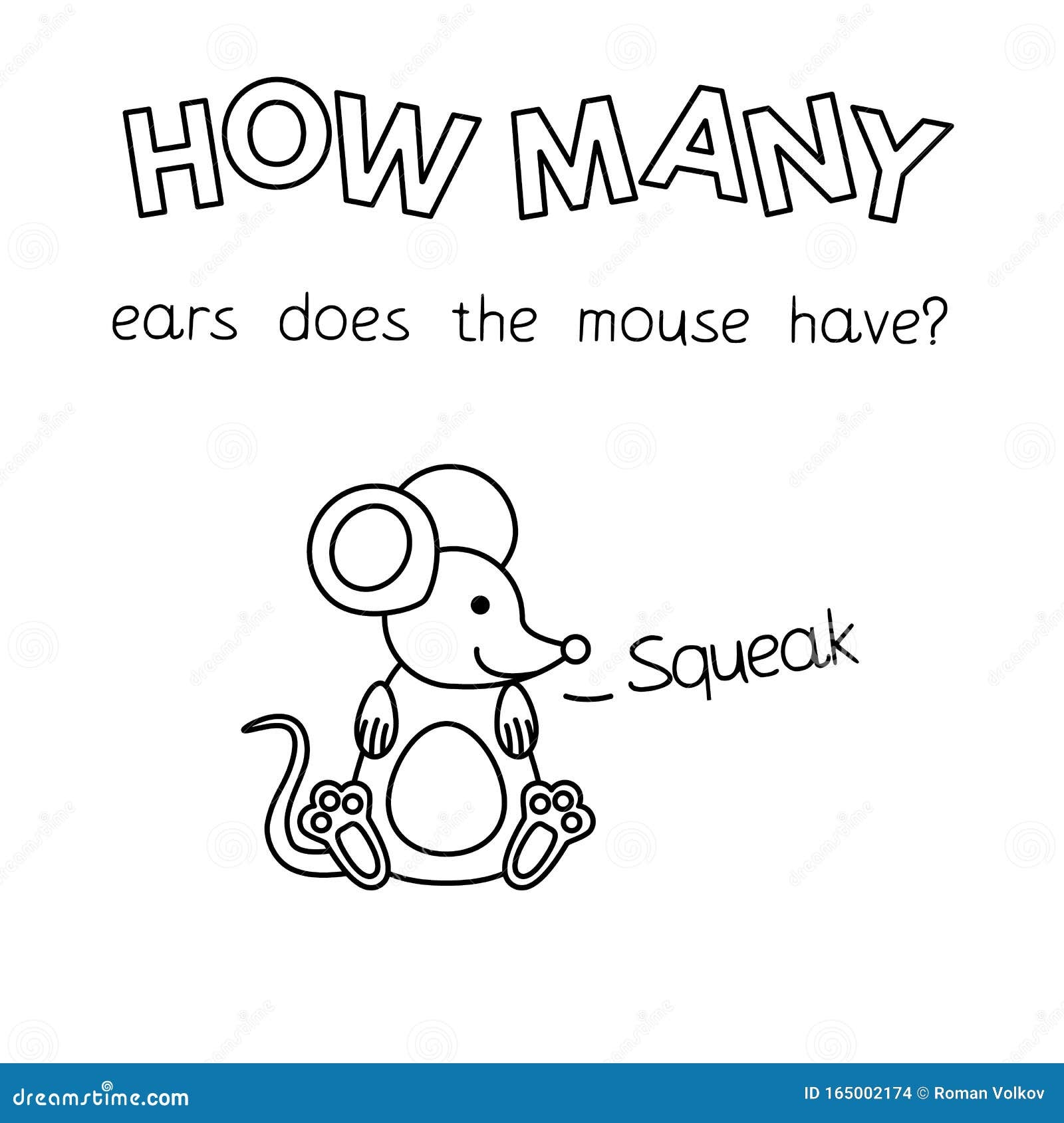 Cartoon Mouse Counting Game Coloring Book Stock Vector Illustration Of Line Design 165002174