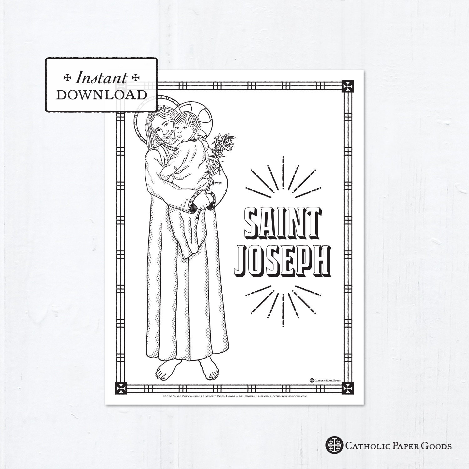 Saint Joseph Coloring Page