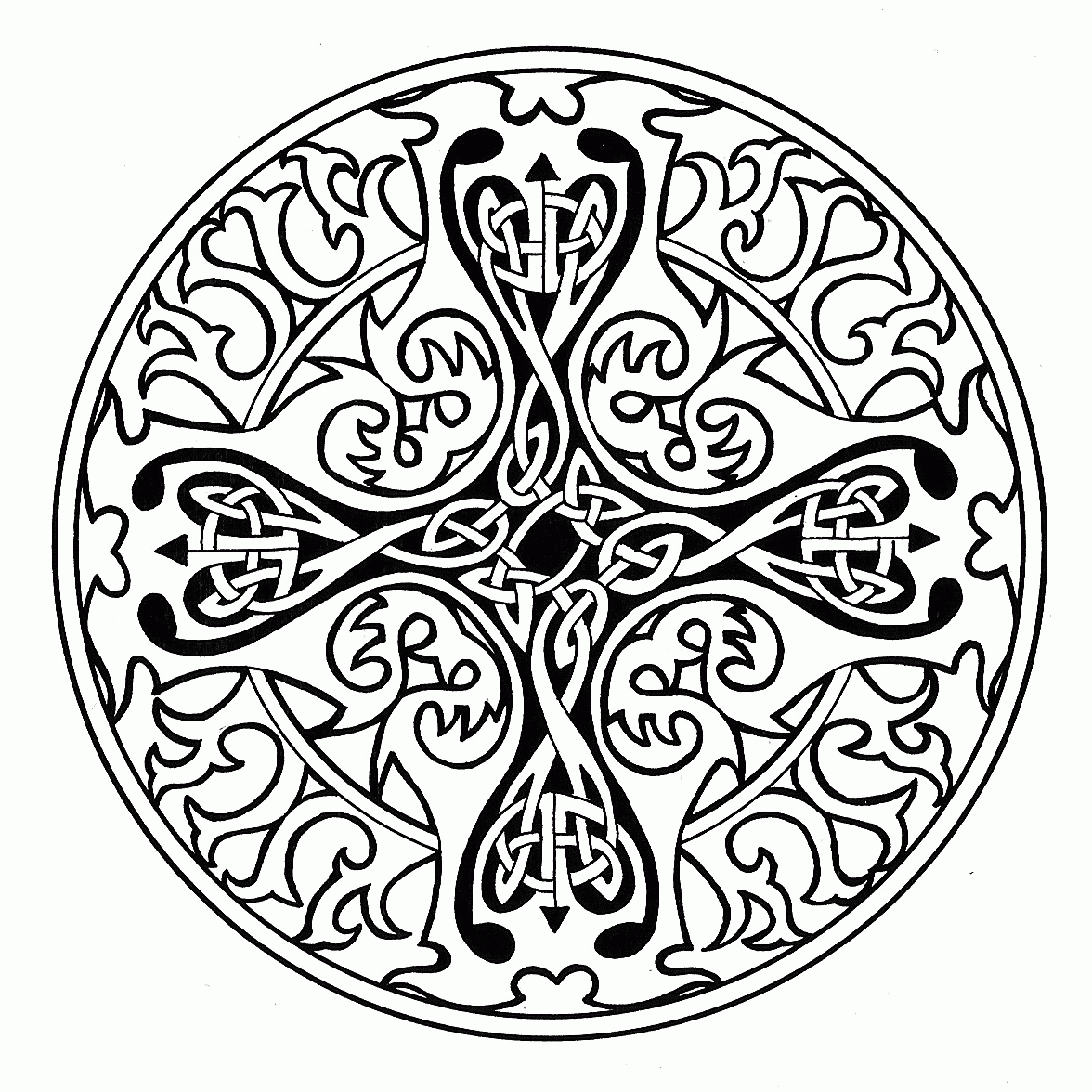 Celtic Mandala Coloring Pages Printable